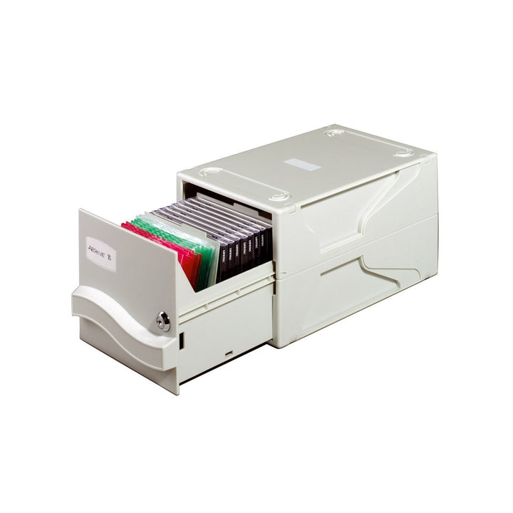 Durable Multimedia Box für CDs und Disketten, abschliessbar und erweiterbar, grau, 525610 klein, kle
