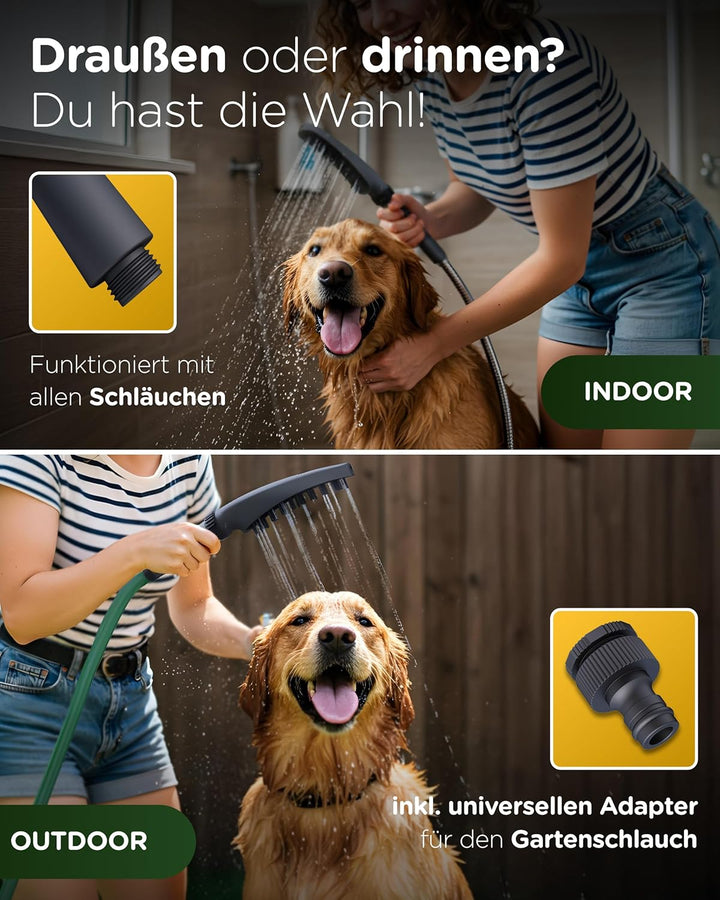 KUNTO® Hundedusche Duschkopf - Hundedusche für