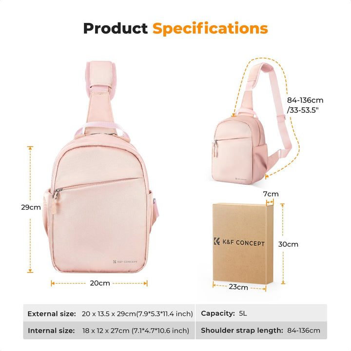 K&F CONCEPT Kameratasche, Kamera Sling Tasche Schultertasche Fotorucksack Klein, Wasserdichter Kamer