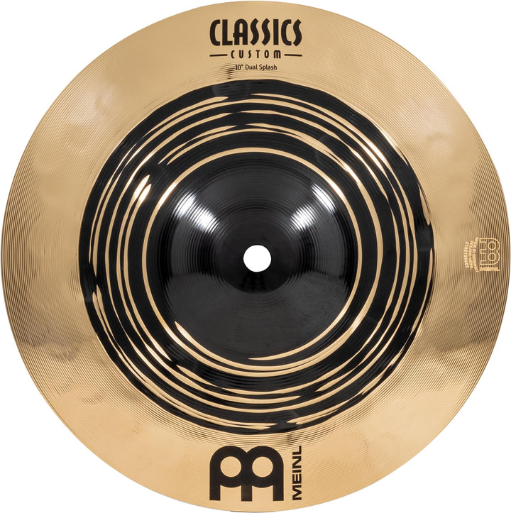Meinl Classics Custom Dual 10 Zoll Splash (Video) Schlagzeug Becken (25,40cm) B12 Bronze, Dunkles un