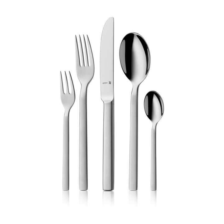 WMF Lyric Plus Edelstahl Besteck Set 6 Personen, Essbesteck Set 30teilig, Hohlheftmesser, Cromargan