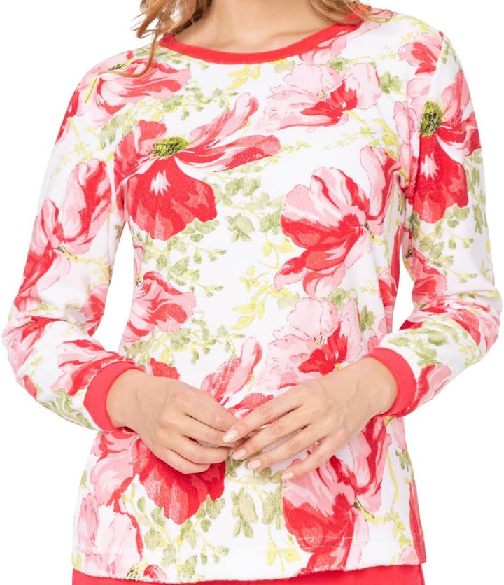 e.Femme® Damen Pyjama Hausanzug Freizeitanzug Kamila 2214 aus Frottee 80% Baumwolle, 20% Polyester 4