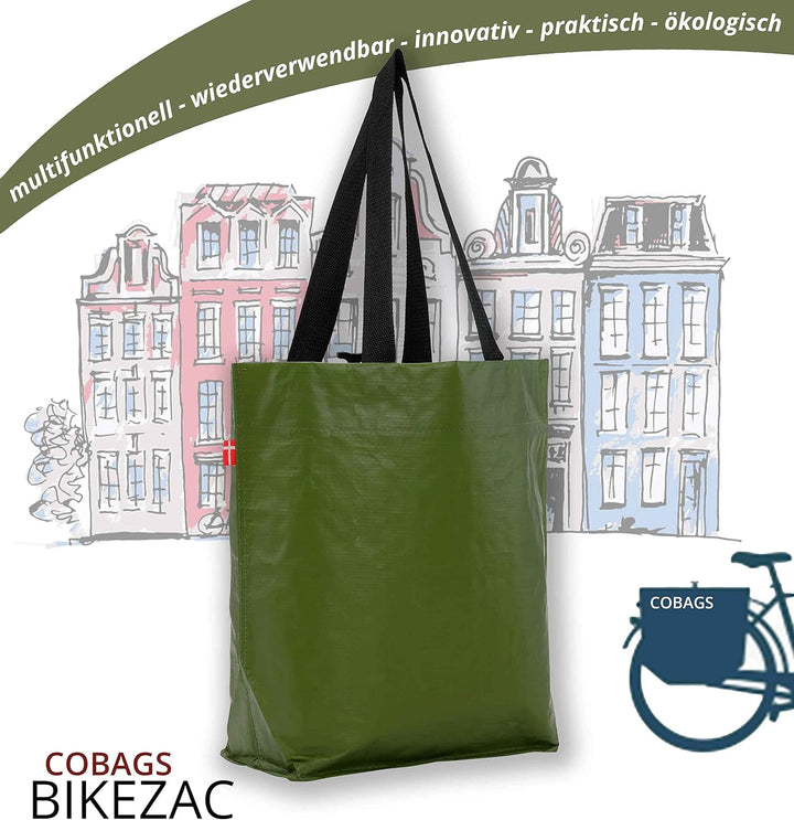 BikeZac FAHRRADTASCHE Clip-On EINKAUFS-Tasche | Fahrrad-Einkaufstasche | Gepäckträger-Tasche | Einka