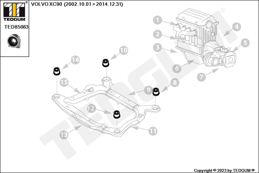 TEDGUM TED85083 ANTRIEBSWELLENSTÜTZE (SATZ)