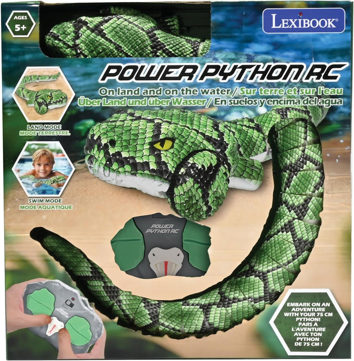 Lexibook, Power Python RC, Funkgesteuerte Pythonschlange, Fortbewegung an Land und im Wasser mit 5 k