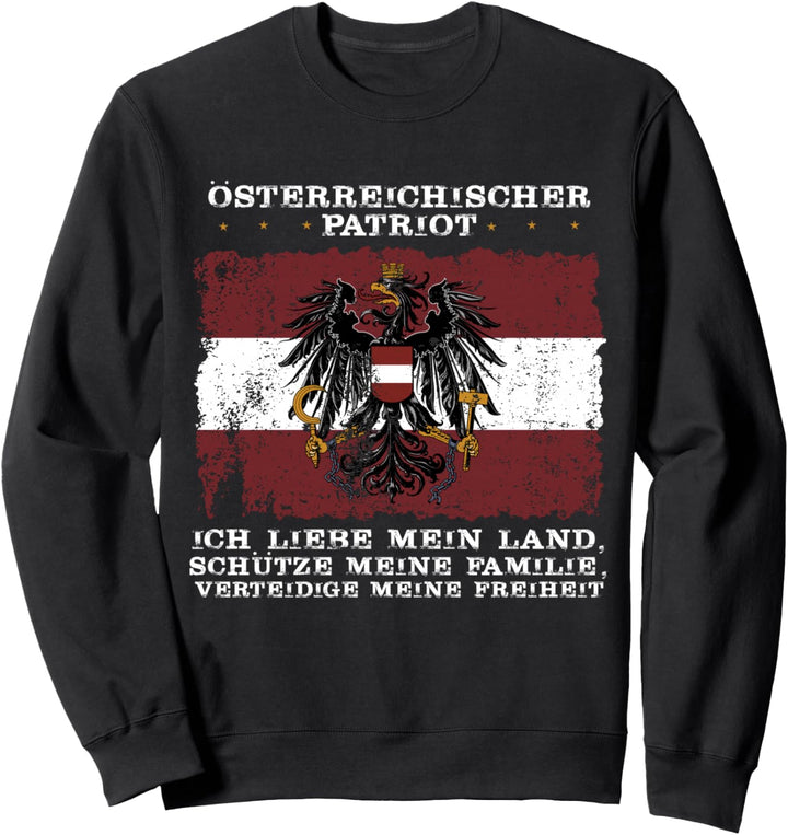 Österreichischer Patriot mit Österreich Adler Herren Damen Sweatshirt