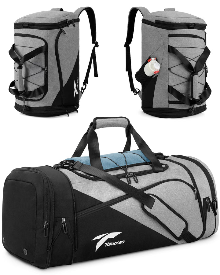 Tolaccea Sporttasche Rucksack für Herren Damen, 45-63L Erweiterbar Sporttaschen Gross mit Schuhfach