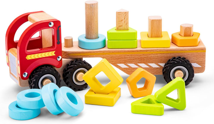 New Classic Toys Truck mit Formen, 11965 Formsortierwagen, Formsortierwagen