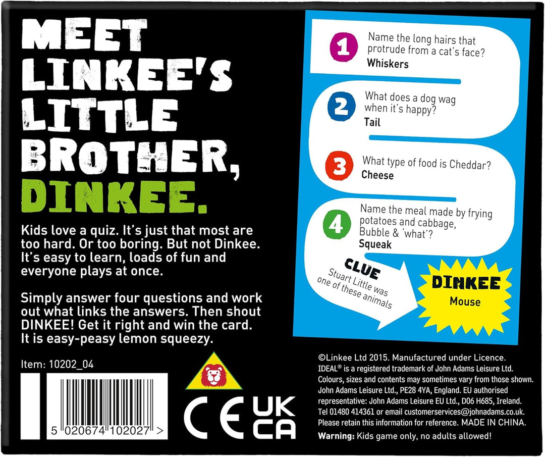 IDEAL , DINKEE LINKEE trivia game for kids: Four little questions, with one big link! , Kids Games ,