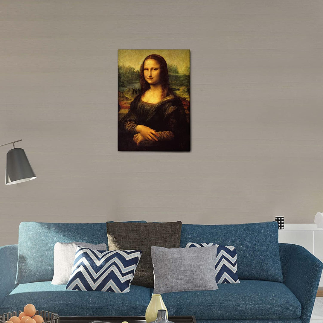 Giallobus - Gemälde - Leonardo Da Vinci - Gioconda - Leinwand - 50x70 - Bereit zum Aufhängen - Moder
