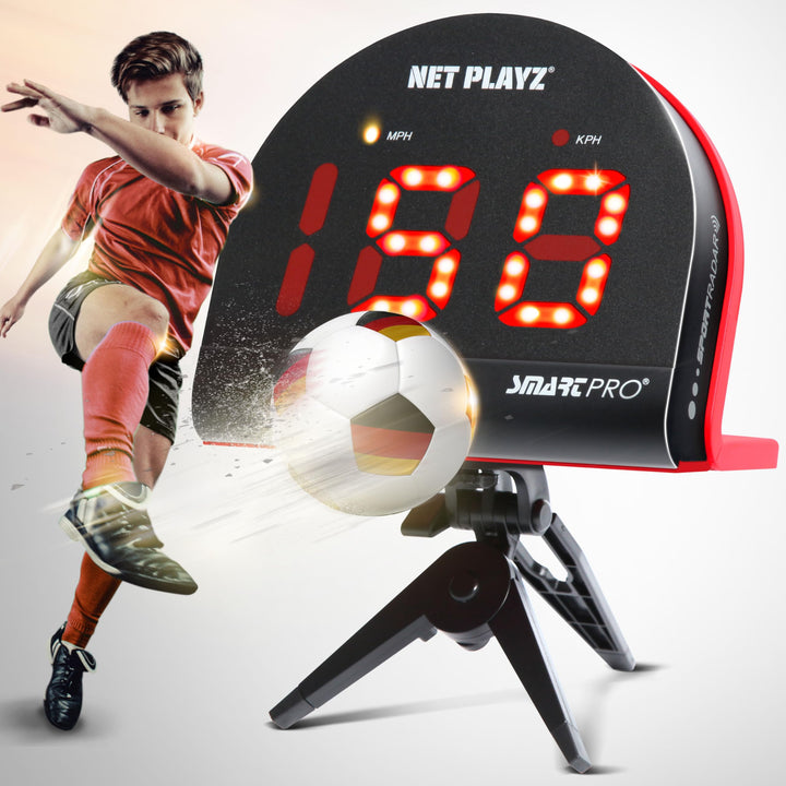 NET PLAYZ Fussballradare, Trainingsgeräte mit Geschwindigkeitssensoren | Fussball Geschenke, Hightec