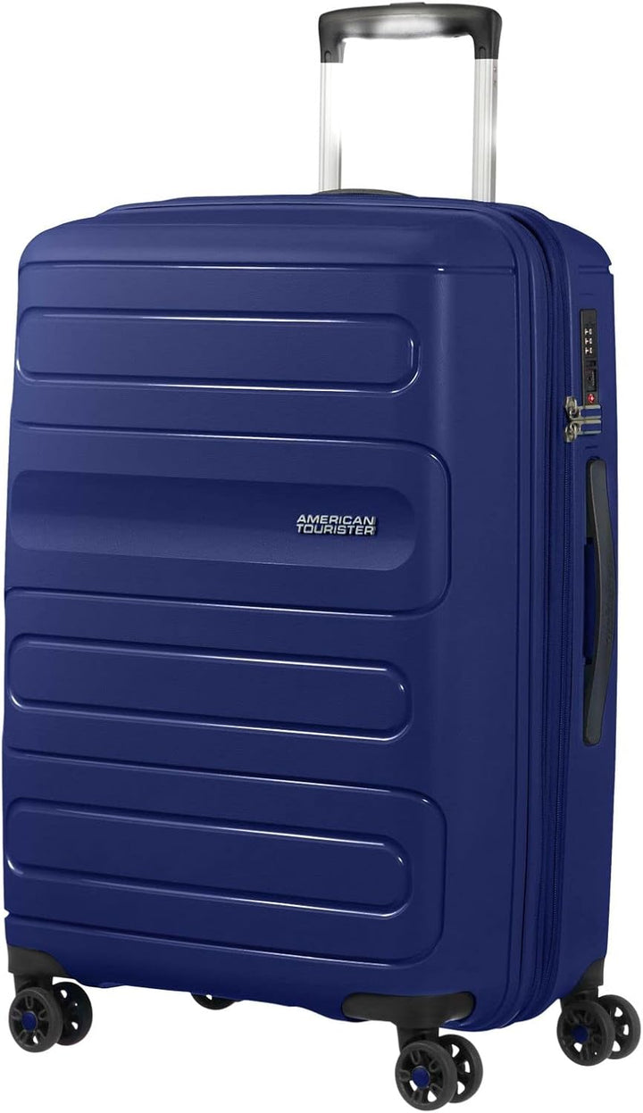 American Tourister Sunside - Spinner M Erweiterbar Koffer, 67.5 cm, 72.5/83.5 L, Blau (Dark Navy) Bl