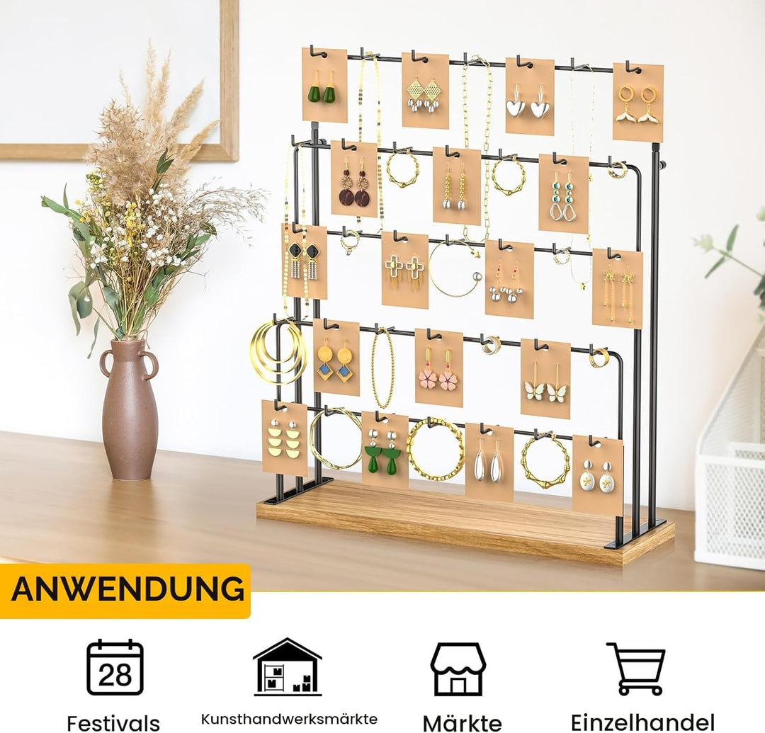 THYGIFTREE Schmuckständer für Verkäufer, Ohrringständer, Halskettenständer, Ohrringkarten für Armbän