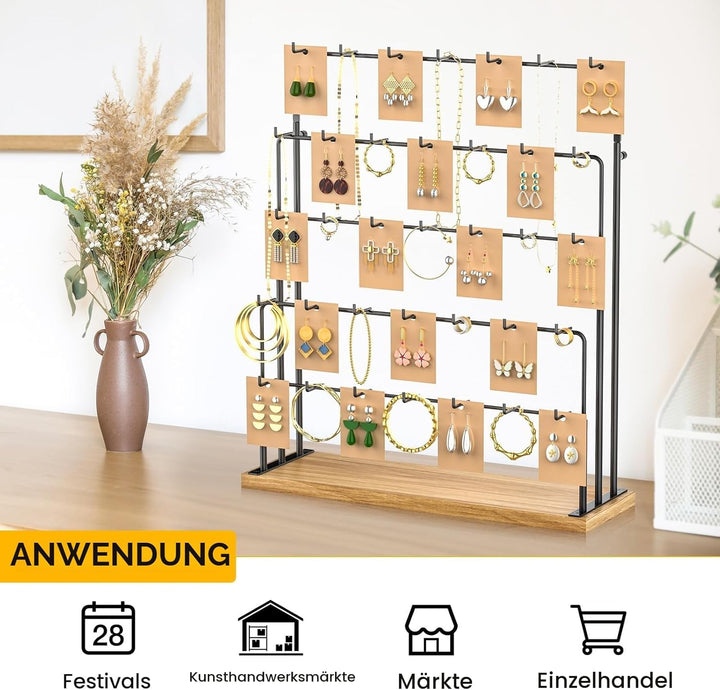 THYGIFTREE Schmuckständer für Verkäufer, Ohrringständer, Halskettenständer, Ohrringkarten für Armbän