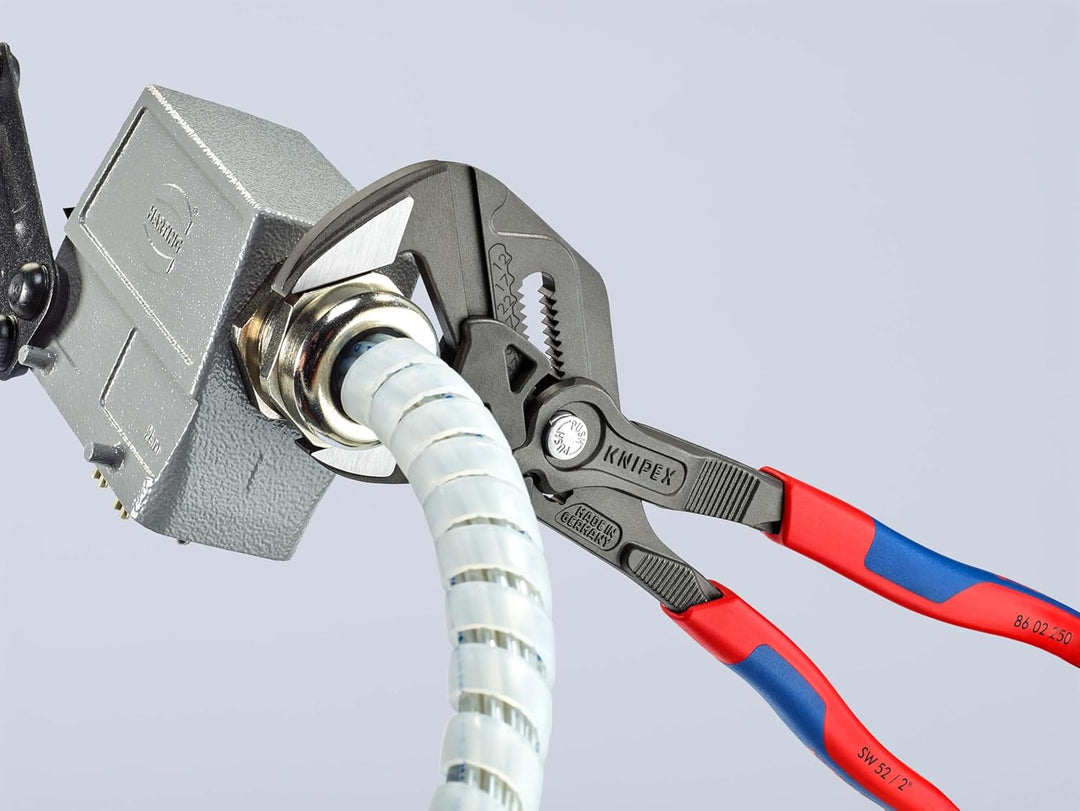 KNIPEX Zangenschlüssel, Multi-Schraubenschlüssel, Chrom-Vanadium, atramentiert, mit 2K-Griffen, 250