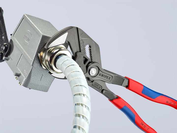 KNIPEX Zangenschlüssel, Multi-Schraubenschlüssel, Chrom-Vanadium, atramentiert, mit 2K-Griffen, 250