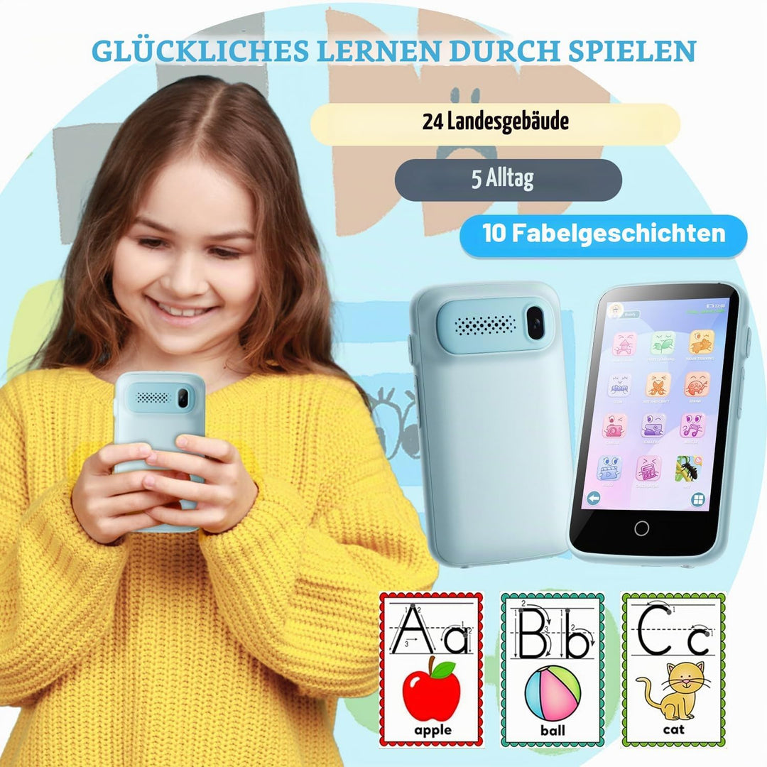 Kinderkamera, 3.97" Touchscreen Kinder Handy Smartphone Spielzeug, pädagogische Lerngeschenke für 4-