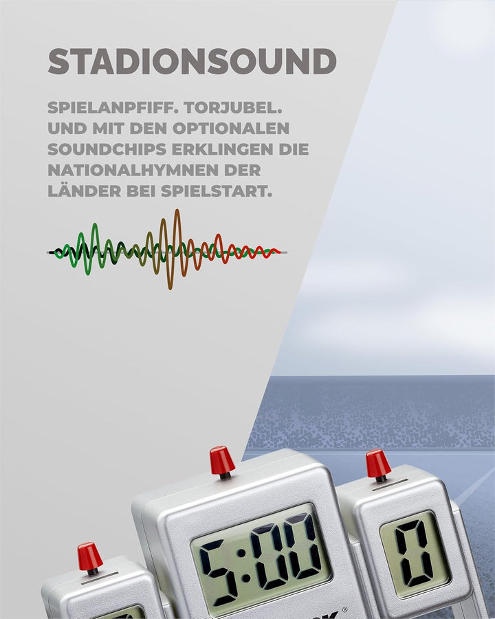 TIPP-KICK Halbzeituhr mit Toranzeige & Soundfunktion I Deine eigene Anzeigetafel für aktuelle Spiels