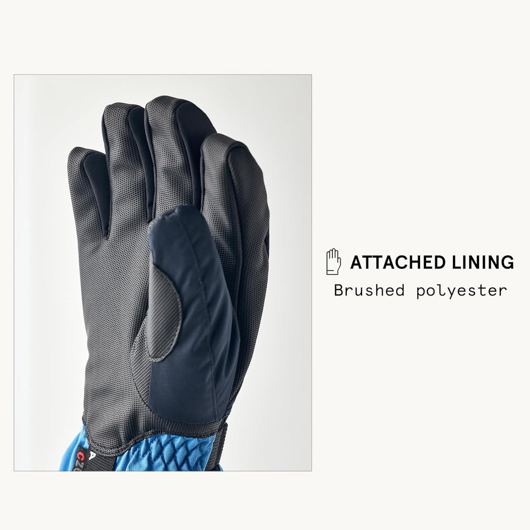 Hestra Wasserdichter Skihandschuh für Kinder, C-Zone für kaltes Wetter marineblau/blau 3, marineblau