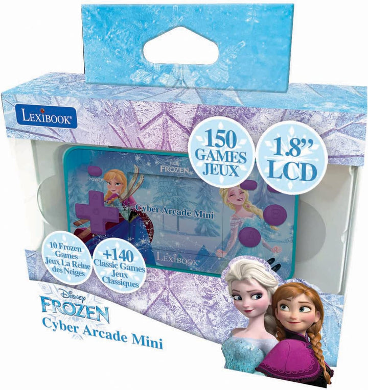 Lexibook JL1895FZ Frozen Cyber Arcade Pocket Tragbare Spielkonsole, 150 Gaming, LCD, Batteriebetrieb