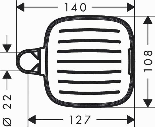 Hansgrohe Seifenschale für Casetta Softcube 26519000 Duschstange 26519000, Chrom 1 Stück, 1 Stück