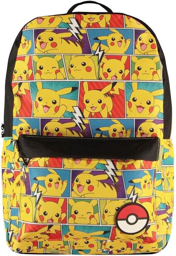 Difuzed Herren BP618761POK Pikachu Comic Book Strip Allover Print Rucksack, gelb