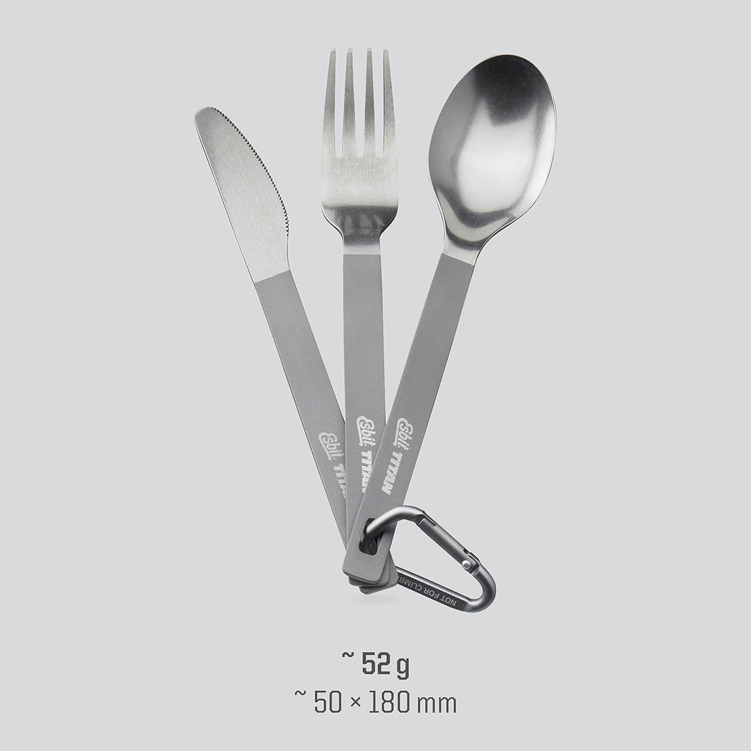Esbit Titanbesteck, 3-teilig, ultraleicht Silber, Silber