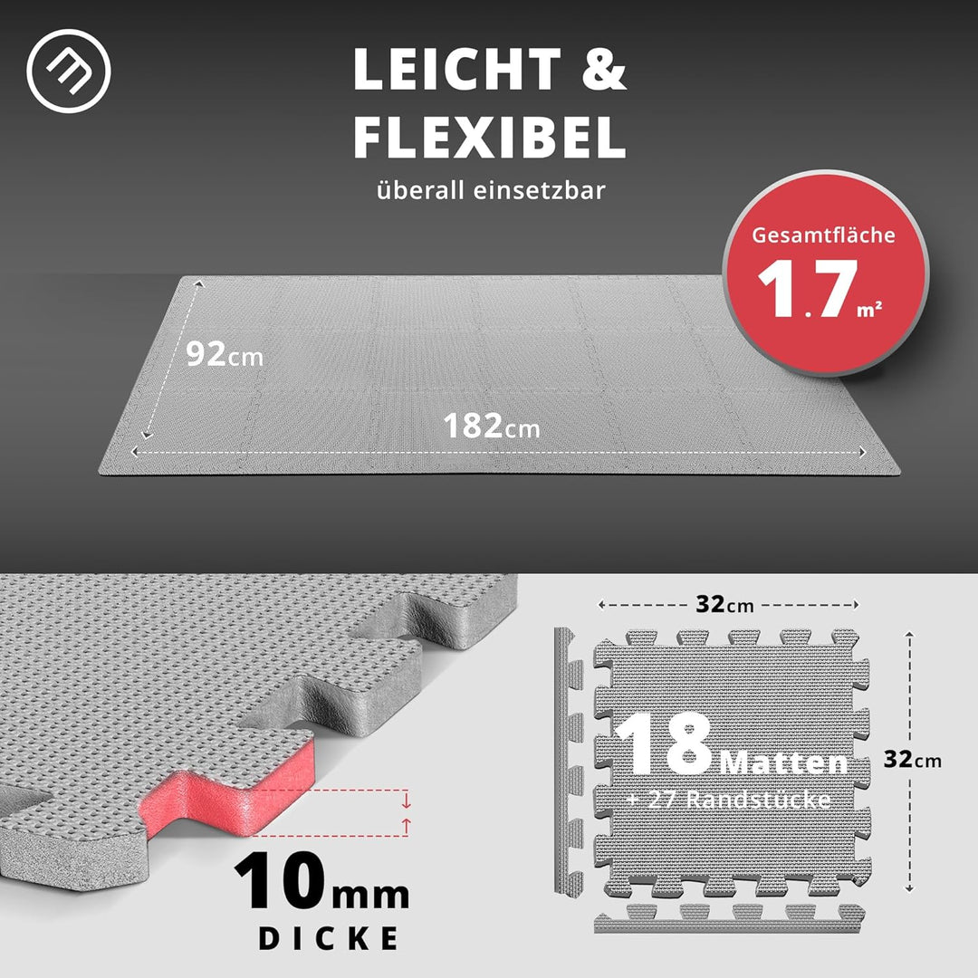 Schutzmatten Bodenschutzmatte Set Sportmatte Gymnastikmatte Puzzlematte: Puzzle Sportgeräte Matte Fi
