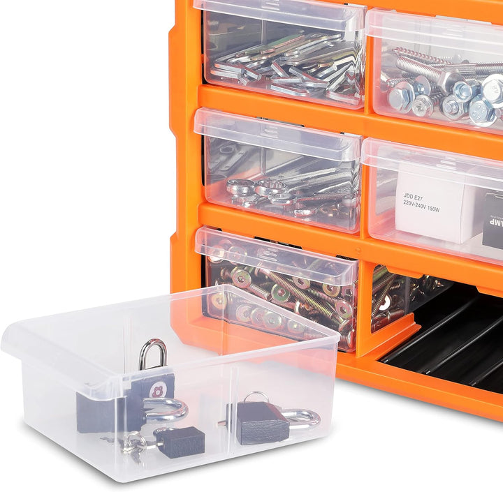 MONZANA® Sortimentskasten MW1506 18 Schubladen 47,5x38x16cm Trennwände bis 36 Fächer Werkstatt Sorti