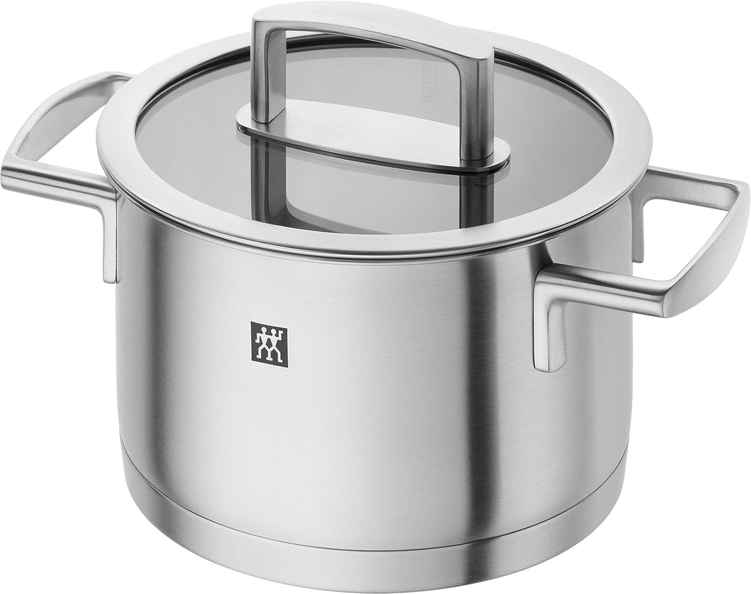 ZWILLING Vitality Kochtopf-Set mit Pfanne, 3-teilig, 1 Deckel, Induktionsgeeignet, Edelstahl, Silber