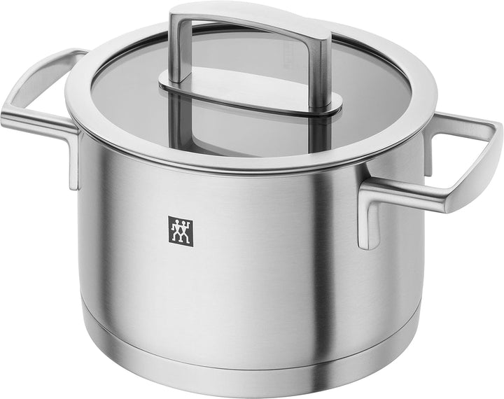 ZWILLING Vitality Kochtopf-Set mit Pfanne, 3-teilig, 1 Deckel, Induktionsgeeignet, Edelstahl, Silber
