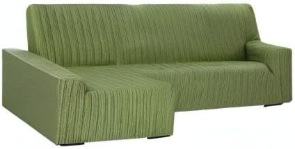 Martina Home Sofahusse elastisch Chaise Longue linker Arm 32x42x17 cm grün Grün linker Arm, Grün lin