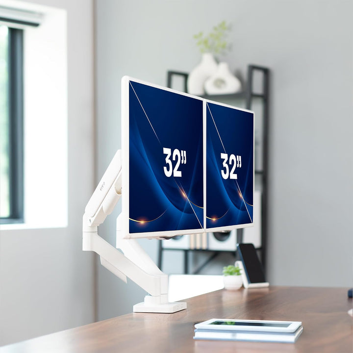 VIVO STAND-V002OW Dual-Monitor bis zu 81,3 cm (32 Zoll) und 9 kg pro Bildschirm, mechanische Arm-Sch