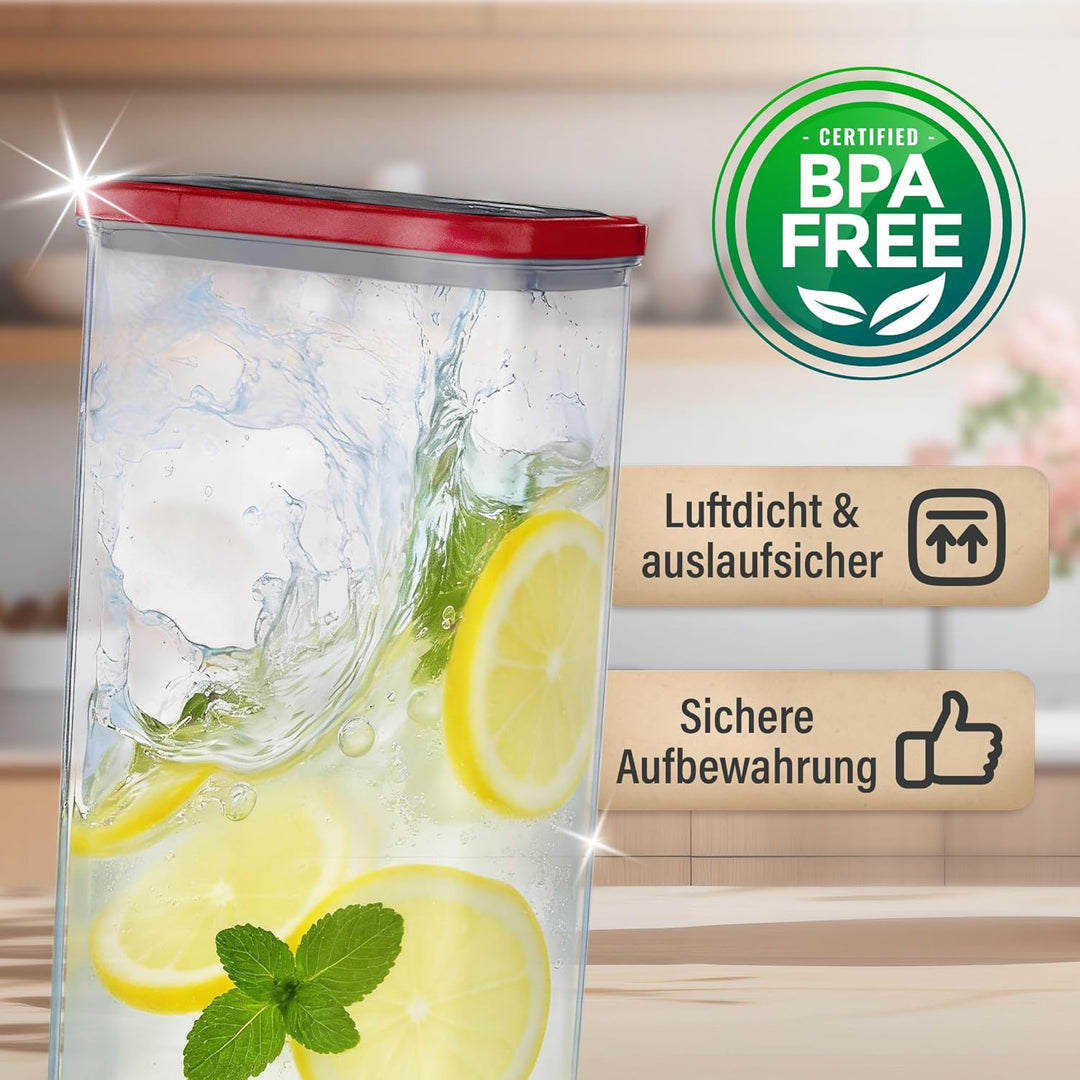 Neoflam® Vorratsdosen mit Deckel luftdicht & Einhanddrehverschluss | Vorratsdosen - BPA frei | Aufbe