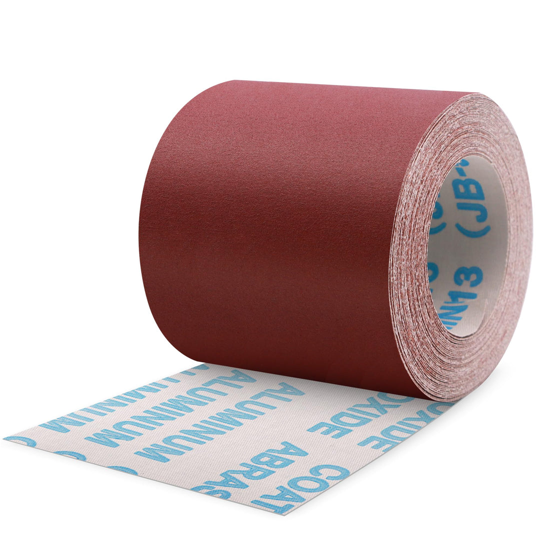 ZEHIQ Schleifpapier Rolle, Schleifpapierrollen Körnung 320, 100 mm x 10 m Schleifleinen Rolle für Ha