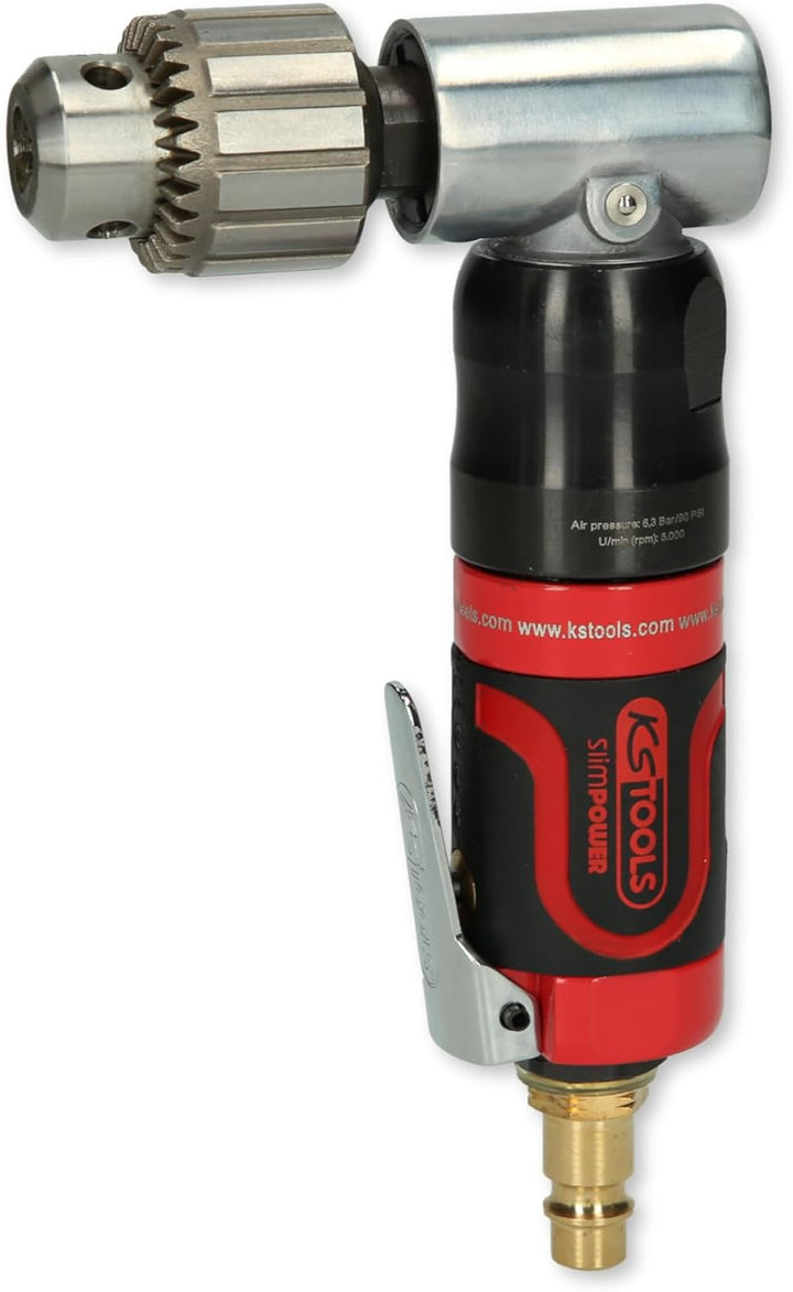 KS Tools Druckluft Winkelbohrmaschine 3/8" SlimPOWER 515.5525 I Winkelbohrmaschine Druckluft mit Zah