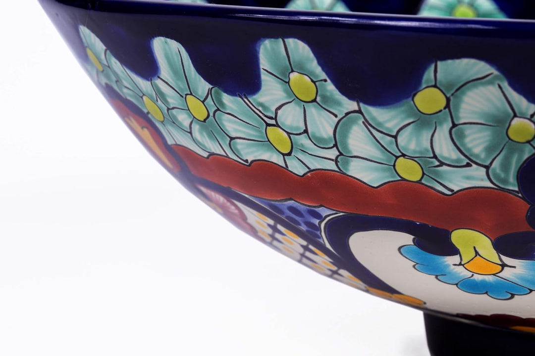 Juanetta - Handgemachtes mexikanisches Waschbecken - Cerames | Aufsatzwaschbecken 44 x 13,5 cm | Han