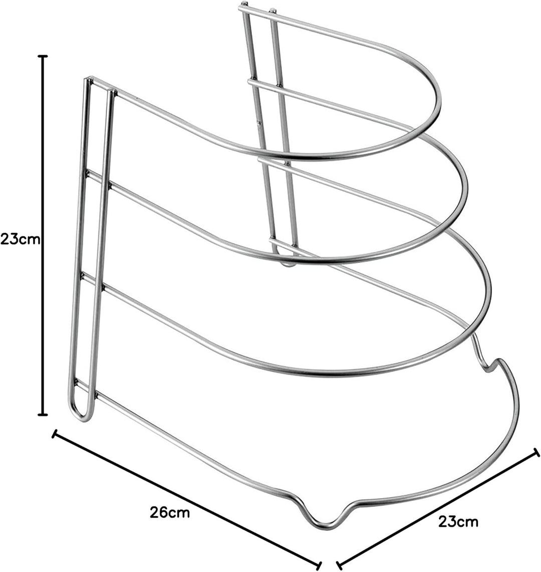 Metaltex 362004039 Canyon Bratpfannenablage 24x26x23cm Polytherm Silber, Silber