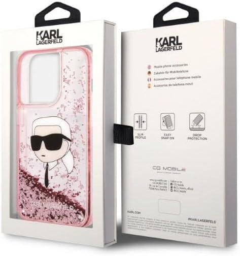 Karl Lagerfeld KLHCP14XLNKHCP Hülle für iPhone 14 Pro Max 6,7" rosa hardcase Glitter Karl Head