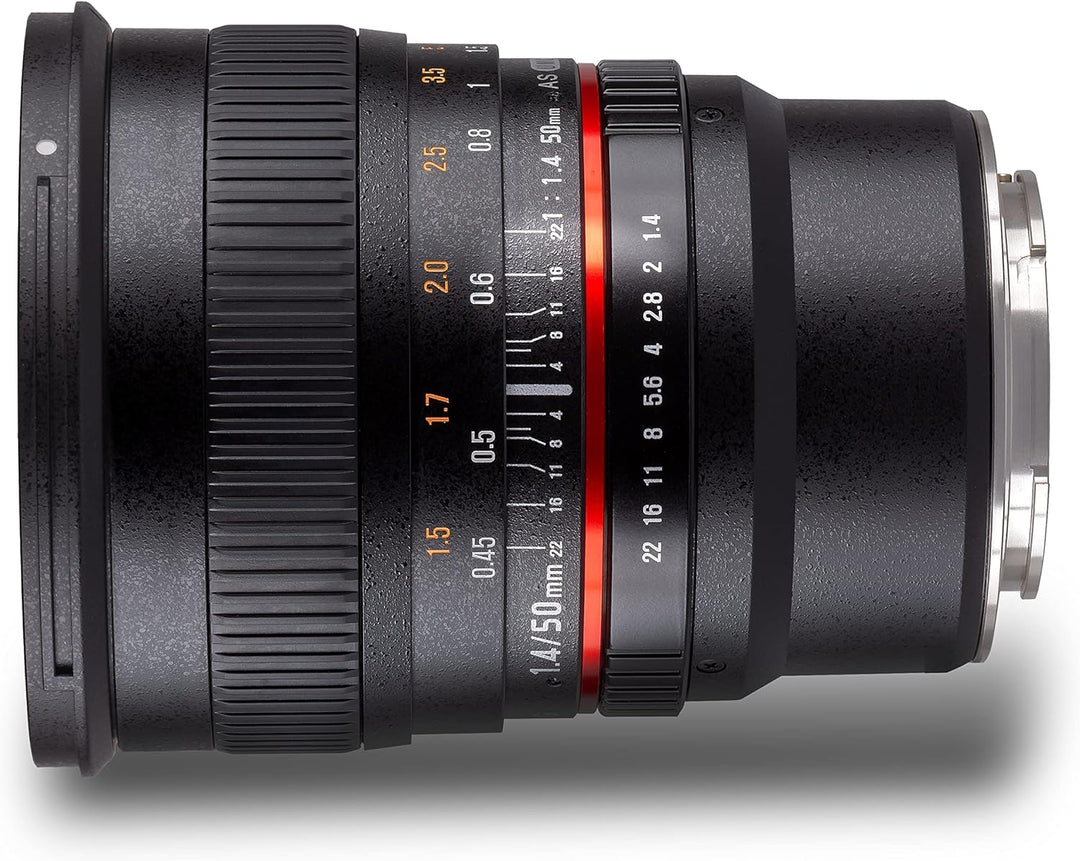Samyang 50mm F1.4 Objektiv für Anschluss Fuji X, Fuji X