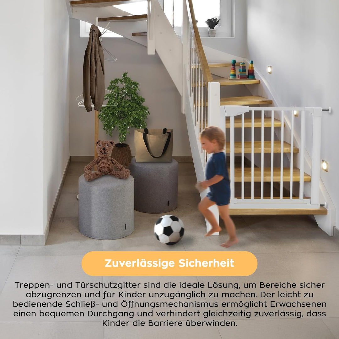 Tulano Guardian 3.5 Türschutzgitter ohne Bohren XXL - 75–110 cm breit | Treppenschutz für Kinder - A