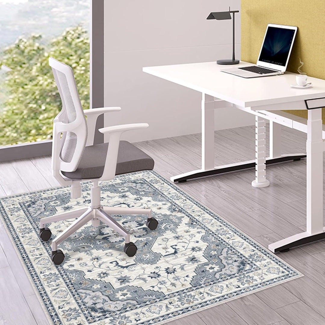 Bodenschutzmatte Bürostuhl 90X120 cm: Luxuriöse Bedruckter Stoff Bürostuhl Unterlage für Parkett und