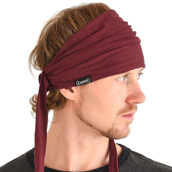 Stirnband Herren Bandana Kopftuch, Haarband Damen Wickeln Lange Dekorative Bänder, Schweissbänder Ja