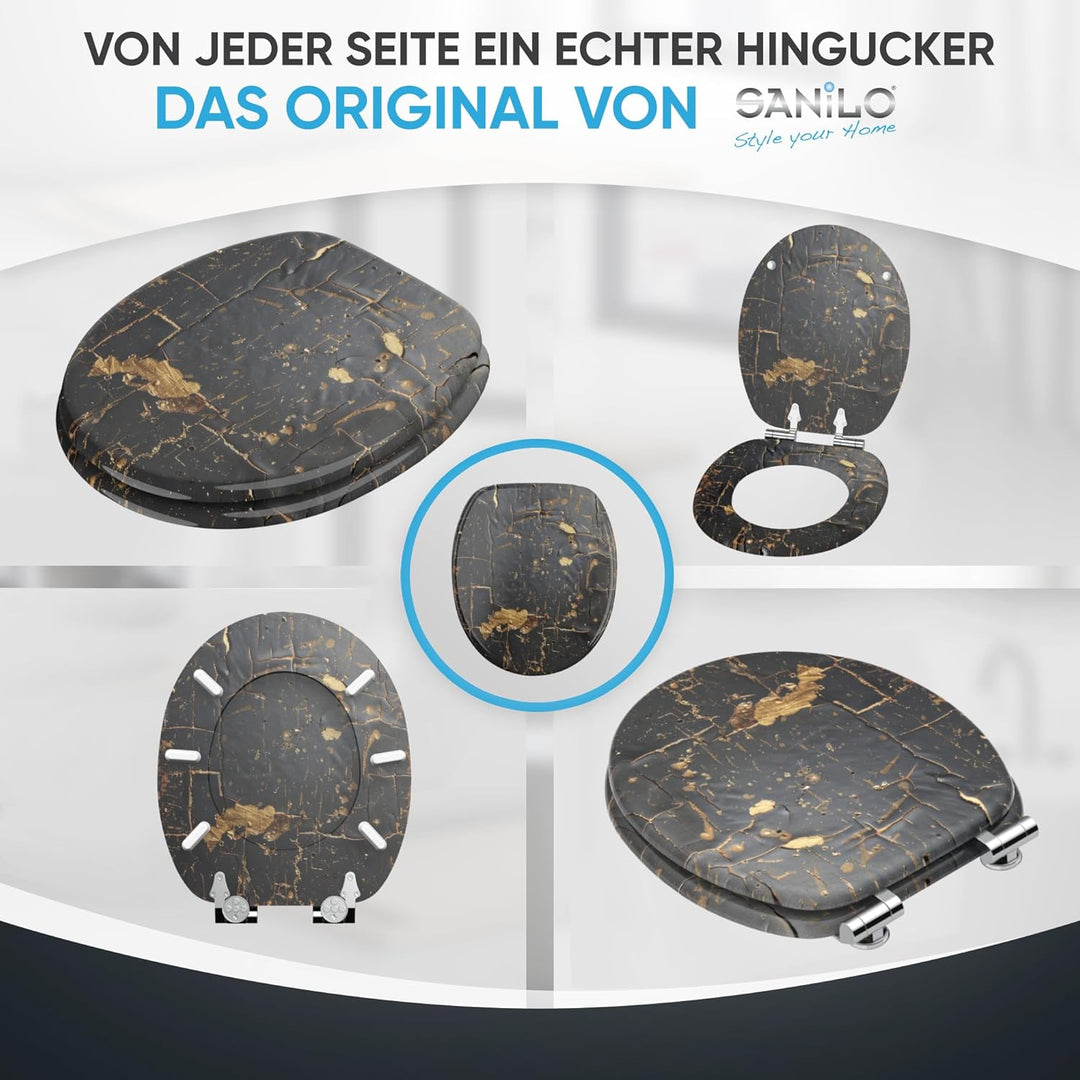 Sanilo WC Sitz mit Absenkautomatik, viele neue Toilettendeckel zur Auswahl, hochwertige Oberfläche,