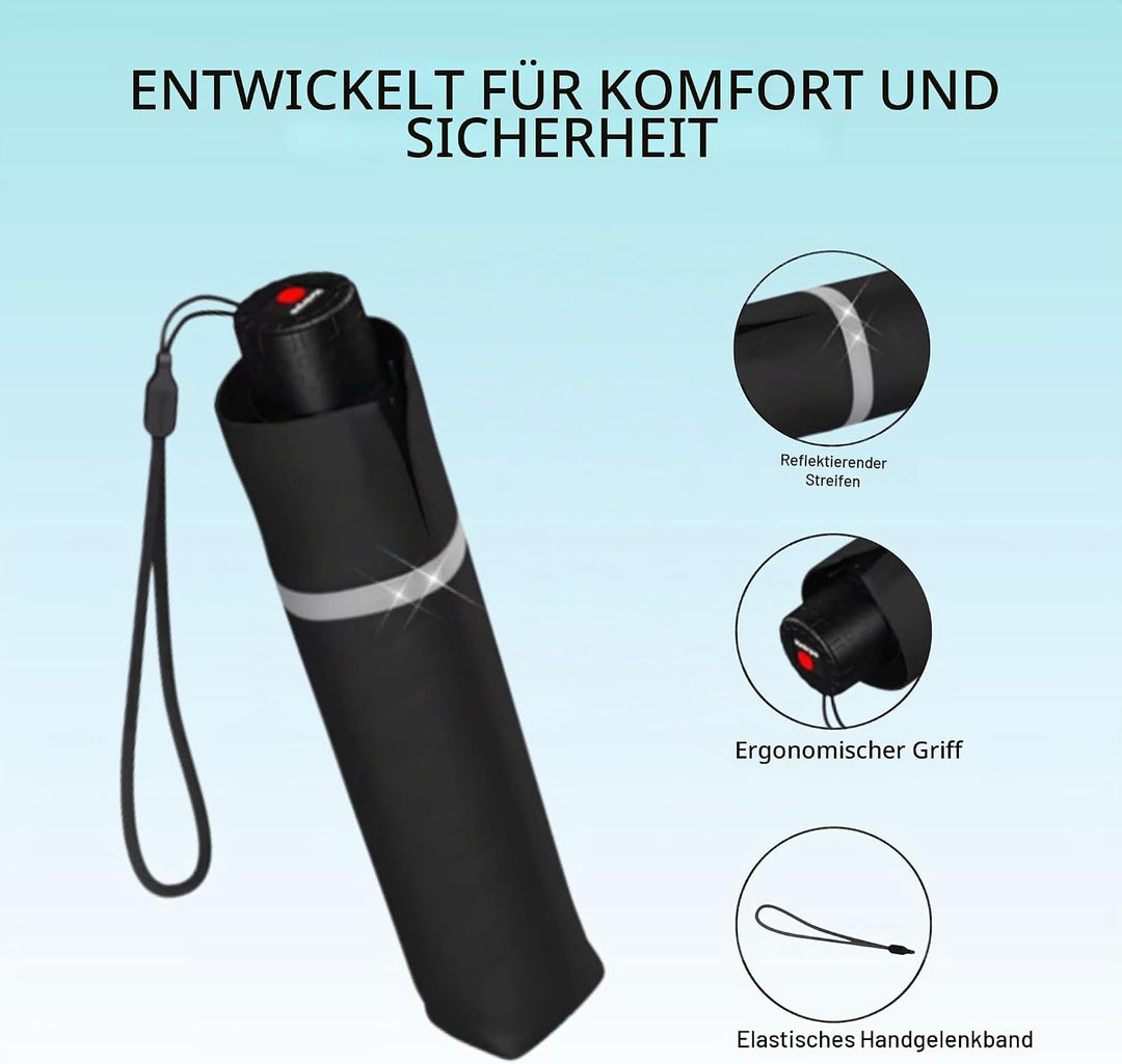 Knirps Rookie manual - Kinderregenschirm black Schwarz, Schwarz