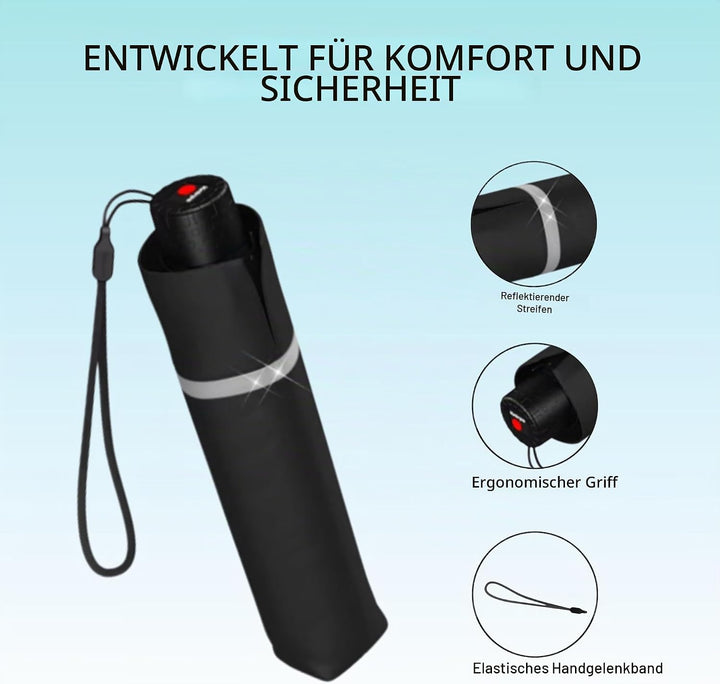 Knirps Rookie manual - Kinderregenschirm black Schwarz, Schwarz