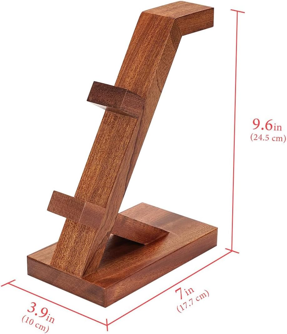 Sarini Dual-Gamepad-Controller und Kopfhörerständer aus massivem Holz, Aufbewahrungsständer für Game