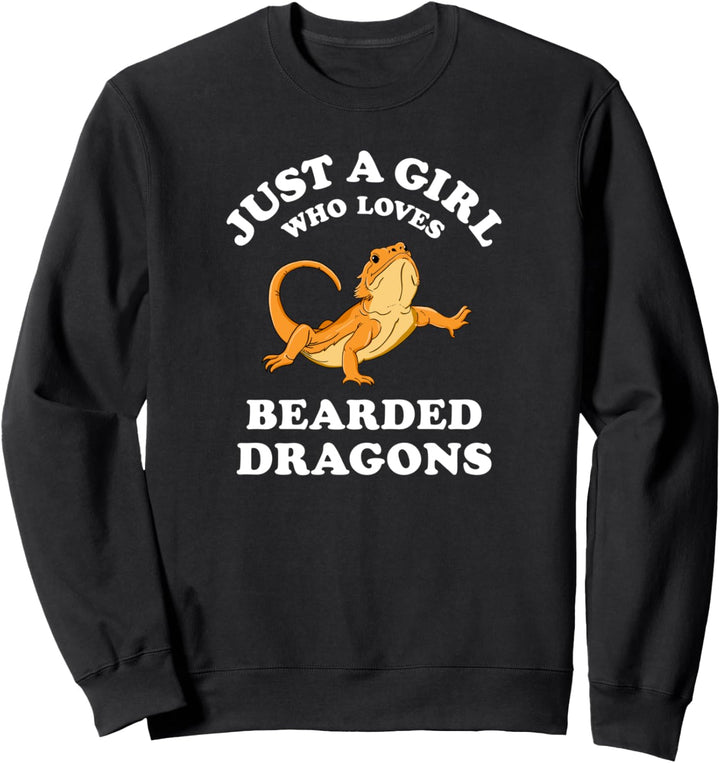 Bearded Dragon Pet Lizard Reptile Animal Gift Black Sweatshirt