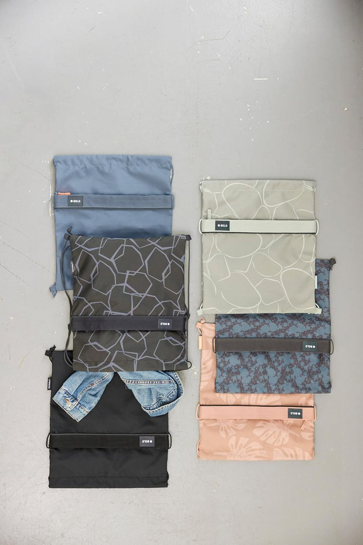 BOLD Lässig Kinder Turnbeutel Sportbeutel mit Rucksackfunktion/School String Bag Bold Curve sage Grü