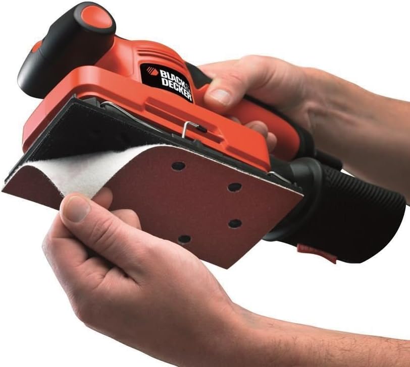 Black+Decker Schwingschleifer, Schleifmaschine (hoher Kreisdurchmesser, für grosse Flächen, ergonomi